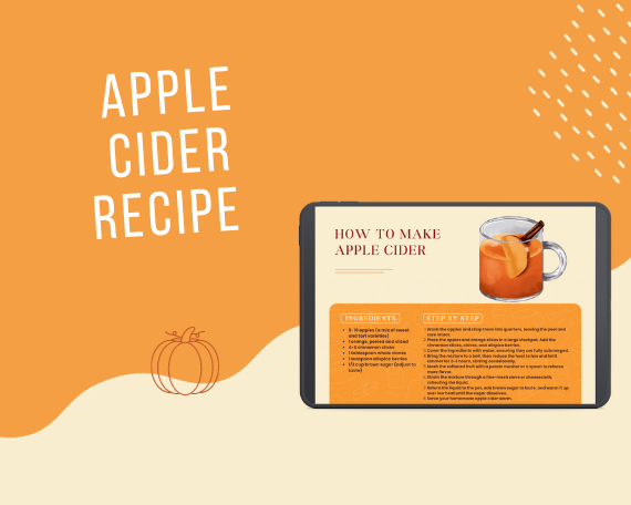 Autumn Delights: A Mini Cookbook of Fall Favorites, digital download, printable cookbook, fall recipes