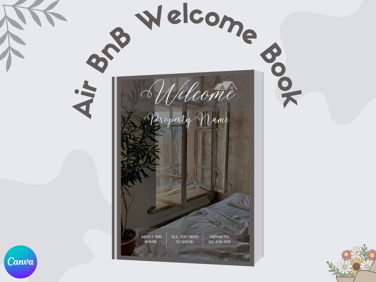 Airbnb Host Welcome Book Canva Template, Vacation Rental Downloadable, Airbnb Hosting, Aesthetic Personal Packet, Custom Guest Arrival Guide