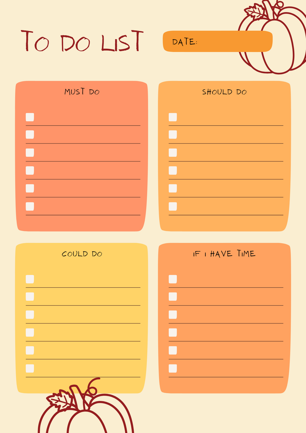 Fall To-Do List - Printable Digital Download, Fall Downloadable, Fall Artwork, Fall Aesthetic, Planner