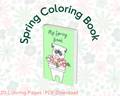 Spring Coloring Book, Pages for Kids, Spring Digital Download, Spring Printable, Child Activities, Instant Download, PDF Activity Book