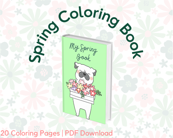 Spring Coloring Book, Pages for Kids, Spring Digital Download, Spring Printable, Child Activities, Instant Download, PDF Activity Book