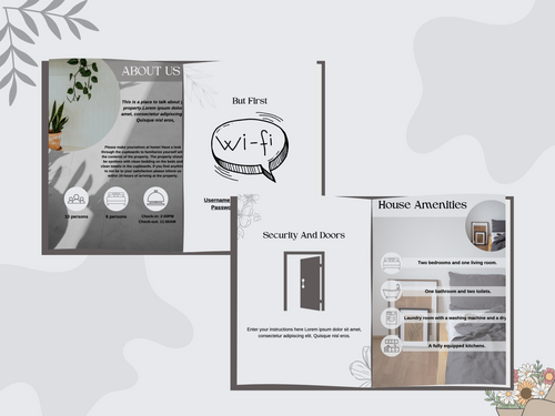 Airbnb Host Welcome Book Canva Template, Vacation Rental Downloadable, Airbnb Hosting, Aesthetic Personal Packet, Custom Guest Arrival Guide