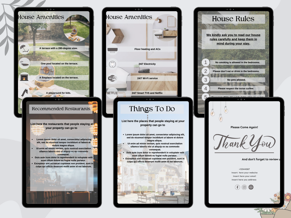 Airbnb Host Welcome Book Canva Template, Vacation Rental Downloadable, Airbnb Hosting, Aesthetic Personal Packet, Custom Guest Arrival Guide