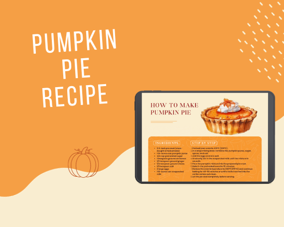 Autumn Delights: A Mini Cookbook of Fall Favorites, digital download, printable cookbook, fall recipes