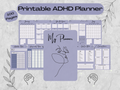 Adult ADHD Printable Planner, Organizer, Includes Daily Affirmations and Mental Health Tips, Downloadable, Aesthetic Organization for Adults
