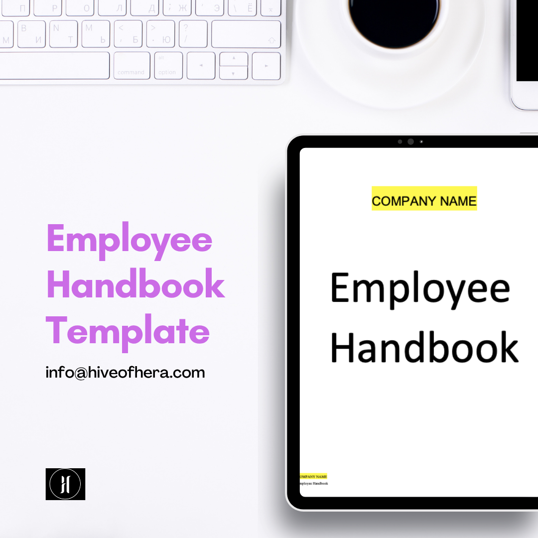 Employee Handbook Template, Business Downloadable, Printable, Staff Policies for Small Business, Employee Guidelines, Custom Rules