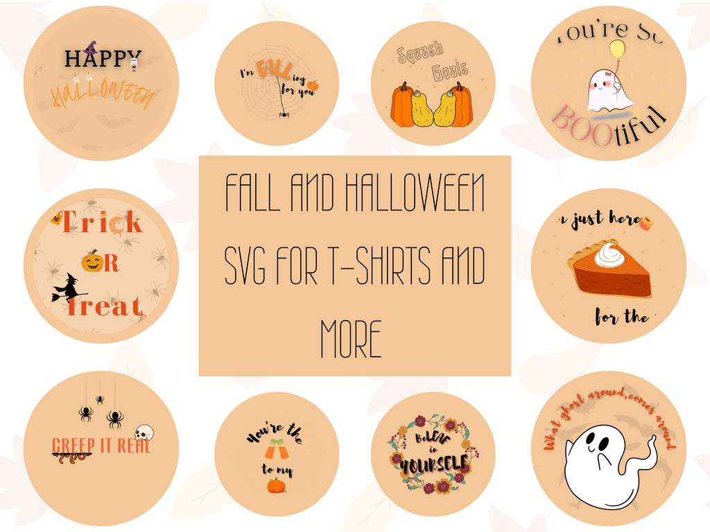 Fall Design SVG Bundle, Fall Downloadable, Digital Download, Fall Artwork, Halloween Theme, Customizable Gifts, Fall Aesthetic, Custom Gift