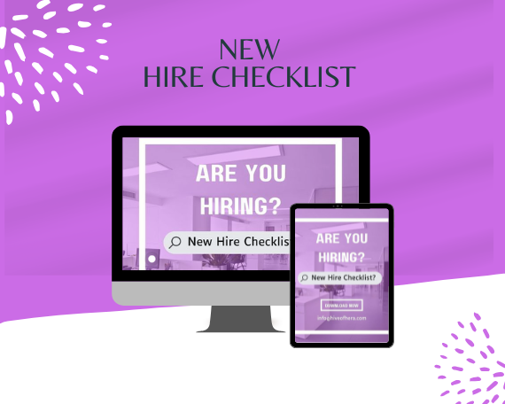 New Hire Checklist for Employers, Tools for Small Business, Template, Downloadable, Custom Checklist, Printable