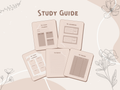 Study Guide College or High School, Girly Aesthetic, Study Planner and Organizer, Organization for School, Daily Agenda, Study Management